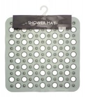 Urban Life Transparent Design PVC Shower Mat 43 x 43cm - Assorted