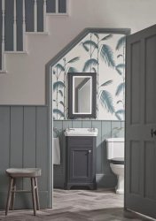 Tavistock Vitoria 500mm Cloakroom Unit and Basin - Matt Dark Grey