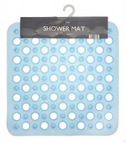 Urban Life Transparent Design PVC Shower Mat 43 x 43cm - Assorted