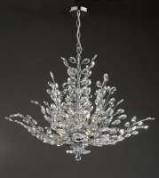 Cordelia 9 Light Pendant Polished Chrome & Crystal