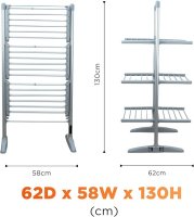 Status Aluminium 248W 3 Tier Heated Airer