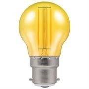 Crompton 4.5W LED Filament Coloured Harlequin Round BC Yellow (13957)