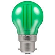 Crompton 4.5W LED Filament Coloured Harlequin Round BC Green (13834)