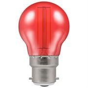 Crompton 4.5W LED Filament Coloured Harlequin Round BC Red (13919)