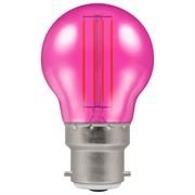 Crompton 4.5W LED Filament Coloured Harlequin Round BC Pink (13872)