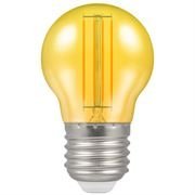 Crompton 4.5W LED Filament Coloured Harlequin Round ES Yellow (13964)