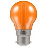 Crompton 4.5W LED Filament Coloured Harlequin Round BC Orange (13858)