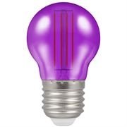 Crompton 4.5W LED Filament Coloured Harlequin Round ES Purple (13902)