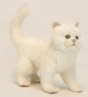 Soft Toy Cat, White Kitten by Hansa (29cm) 6434