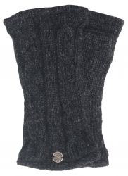 Fleece lined wristwarmer - cable - Charcoal