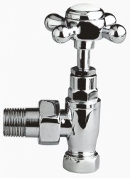 Bayswater Chrome Angled Crosshead Head Radiator Valve