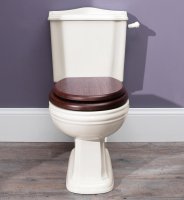 Silverdale Balasani Close Coupled Toilet - Old English White