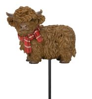 Vivid Arts Highland Cow Cattle - Plant Pal - Lifelike Garden Ornament Gift