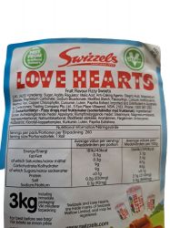 Valentines White Lip Mug & Swizzels Love Heart Gift Set