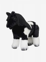 Lemieux Mini Toy Pony - Razzle Piebald Black & White Kiwi Headcollar & Show Rug Set