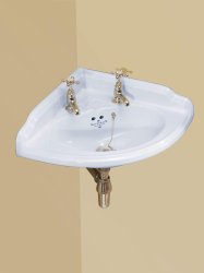 Silverdale Victorian 475mm Corner Basin - White