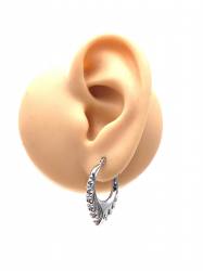Silver Creole Hoop Earrings 25mm