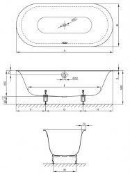 Bette Lux Oval Bath 170 x 75cm