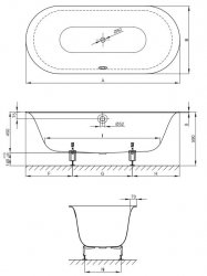 Bette Lux Oval Bath 190 x 90cm