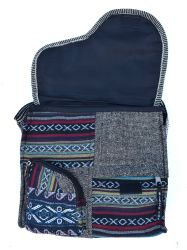 Large Gheri Cotton Saddle Bag - Grey