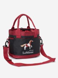 Lemieux Mini Grooming Kit Set - Red - 5 Brushes Hoof Pick Sponge Bag