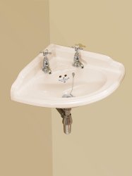 Silverdale Victorian 475mm Corner Basin - Old English White