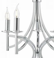 Dar Lyon 5lt Pendant Polished Chrome & Crystal