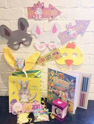 Easter Gift Set Sweets Colouring Book Masks Rabbit Ears Egg Hunt Gift Bag