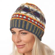 Pure wool hand knit - cosmos beanie - valley