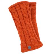 Fleece lined wristwarmer - cable - ginger spice