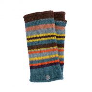 Fleece lined - Random Stripe - Wristwarmer  - Smoke