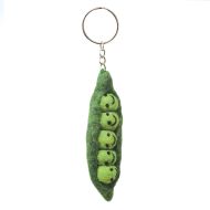 Peas - Wool Felt - Keyring