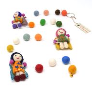 Handmade Christmas - Wool Felt Hanging Decoration - Dolls