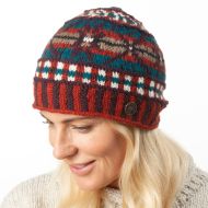 Pure wool hand knit - cosmos beanie - spice