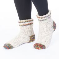 Handknit - Lounge socks - pale grey