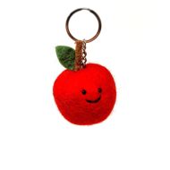 Red Apple - Wool Felt - Keyring