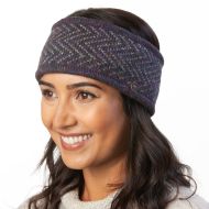 Pure Wool Fleece lined - Zigzag Heather Headband - Purple Heather