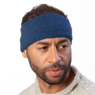 NAYA - pure wool fleece lined - tick headband - dark denim