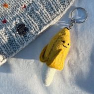 Banana - Wool Felt - Keyring