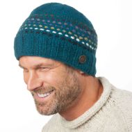 Pure Wool - Running Stitch Beanie - Teal