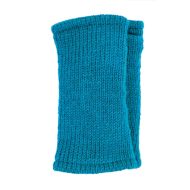 Children's fleece lined - plain wristwarmers - pacific