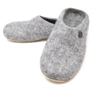 Pure Wool Felt - Slippers - Mid Grey