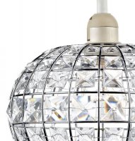 Dar Letitia Crystal Non Electric Pendant Polished Chrome