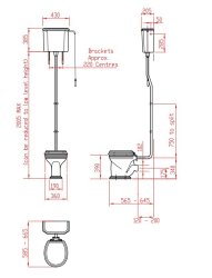 Silverdale Balasani High Level Toilet - Old English White