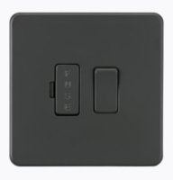 Knightsbridge Screwless 13A Switched Fused Spur Unit - Anthracite - (SF6300AT)