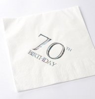 NJ Products Birthday Napkins 33cm (Pack of 15) - 70th