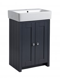 Tavistock Lansdown Matt Dark Grey 550mm Freestanding Unit & 1 Tap Hole Basin