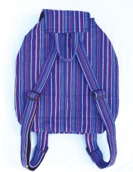 Multi Stripe Cotton Rucksack - Purple Multi