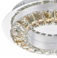 Dar Altamura Flush Stainless Steel and Crystal LED