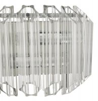 Dar Tuvalu 2 Light Wall Light Glass & Polished Chrome